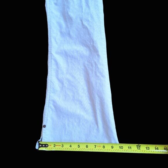 Y2K Abercrombie & Fitch Flared Corduroy Jeans Pants Side Slit Zip Pockets size 8 - Picture 15 of 16